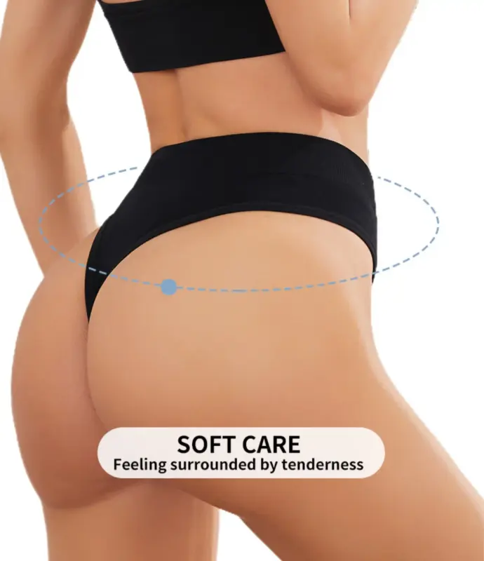 High Stretch Seamless High Waisted Lounge Underwear Thong Panties