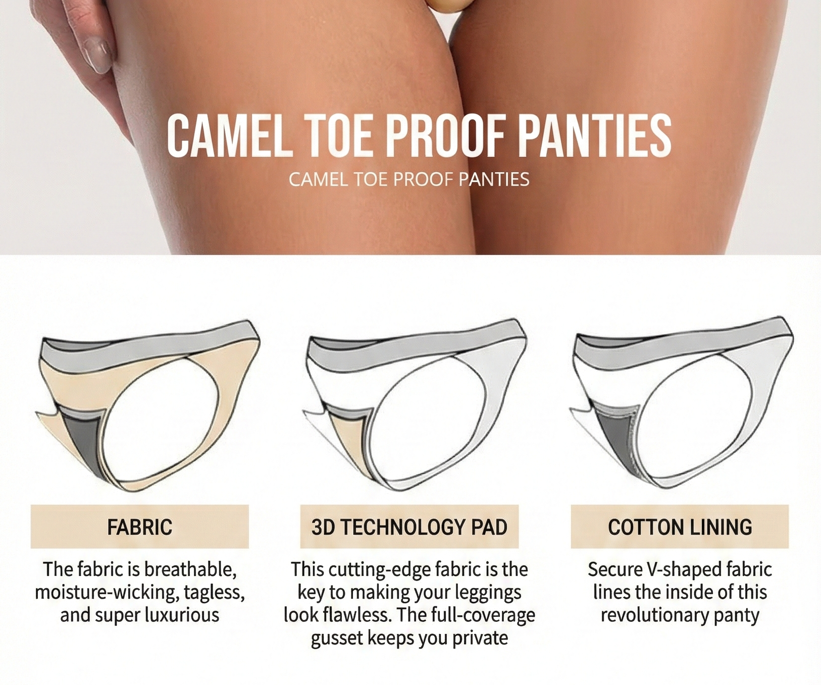 payapaya cameltoe proof underwear